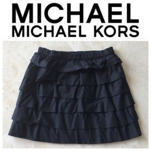 MICHAEL Michael Kors black ruffled skirt